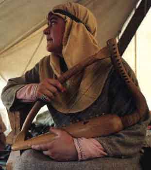 * The Lady Aelfgifu with her 12 string lap harp
