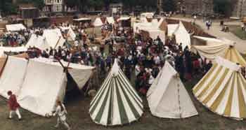 * A market encampment