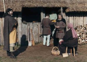 *Outside the family house