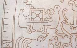 *Carving showing gaming board