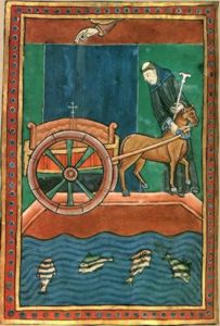 *Manuscript Ill. of ox cart